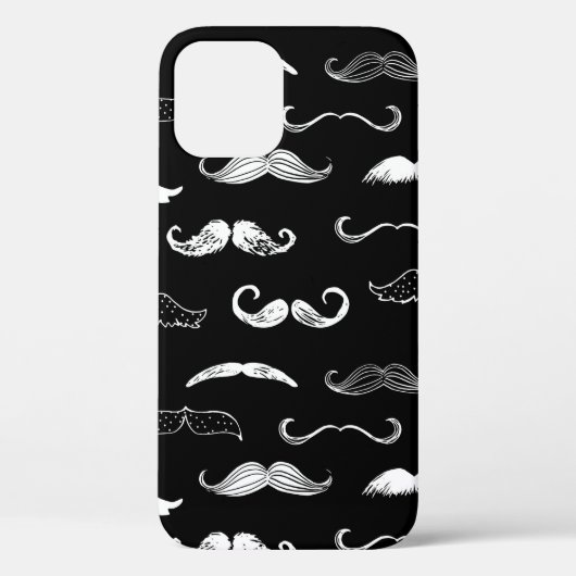 Zwart-witmuziek naadloos herhalingsachtergrond Case-Mate iPhone case (Achterkant)
