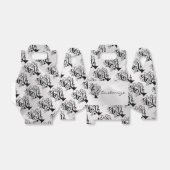 Zwart-witmuziek Treble Clef Tree Gable Box Bedankdoosjes (Uitgevouwen)