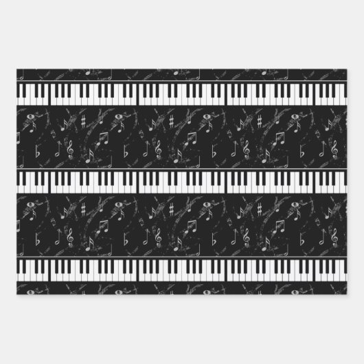Zwart-witmuziekCollectie — Papierblad oppakken Inpakpapier Vel (Voorkant)
