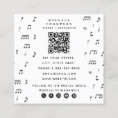 Zwart-witnoot Symbool QR Code Vierkante Visitekaartje (Achterkant)