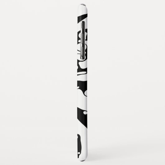 Zwart-witonthouding Case-Mate iPhone Case (Achterkant/links)