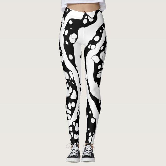 Zwart-witonthouding Leggings (Voorkant)
