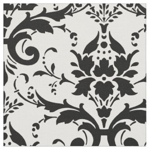 zwart-witontwerp van Damask Stof