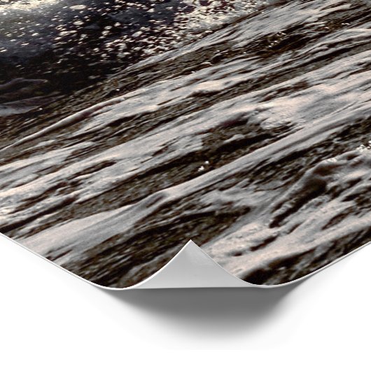 Zwart witpaard Monochrome Afbeelding Canvas Poster (Hoek)