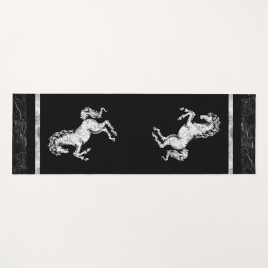Zwart-witpaardenyoghimat Yogamat (Voorkant (horizontaal))