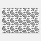 Zwart-witpagina afdrukken Paisley Inpakpapier Vel (Voorkant 3)