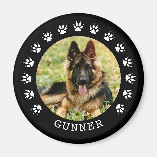 Zwart-witpagina Drukt Lijst Pet foto Magneet (Voorkant)