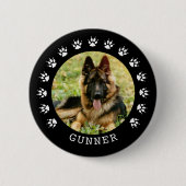 Zwart-witpagina Drukt Lijst Pet foto Ronde Button 5,7 Cm (Voorkant)