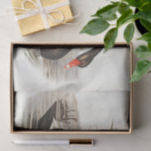  zwart-witpagina voor zwaan tissuepapier (Geschenk)