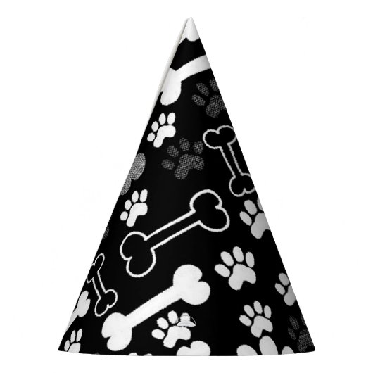 Zwart-witpagina's en Botten hond Feesthoedjes (Links)