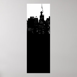 Zwart-witpanoramisch New York City Poster