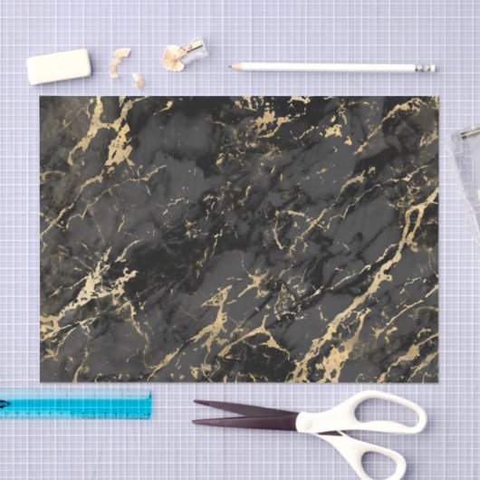 Zwart-witpapier en goudmarmer tissuepapier (Craft)