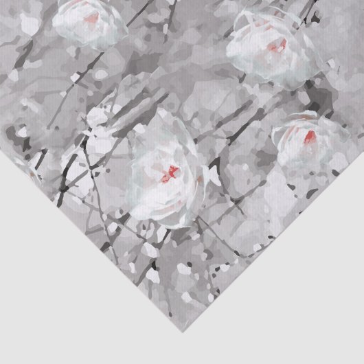 Zwart-witpapier met Abstract blaasjespapier Tissuepapier (Detail)