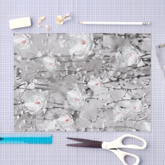 Zwart-witpapier met Abstract blaasjespapier Tissuepapier (Craft)