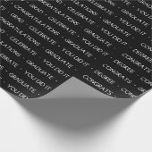 Zwart-witpapier met "congraten" cadeaupapier (Hoek)