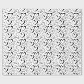 Zwart-witpapier met korte omloop cadeaupapier (Vlak)