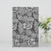 Zwart-witpapier met schroefdraad briefpapier (Staand voorkant)