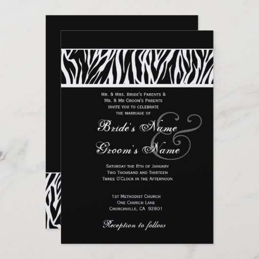 Zwart-witpapier voor Zebra Kaart (Voorkant / Achterkant)