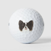 Zwart-witpapierhond Golfballen (Voorkant)