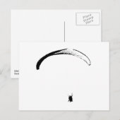 Zwart-witparachute - Briefkaart (Voorkant / Achterkant)