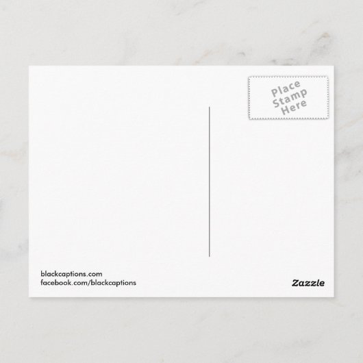 Zwart-witparachute - Briefkaart (Achterkant)