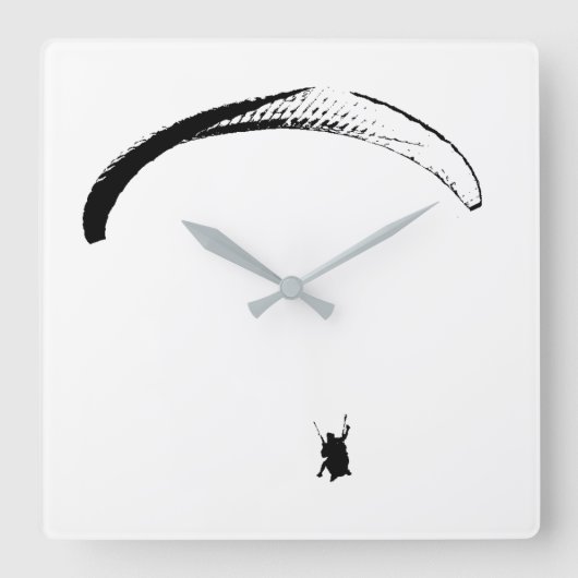 Zwart-witparachute - klok (Voorkant)