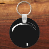 Zwart-witparachute - Sleutelhanger (Voorkant)