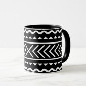 Zwart-witpatroon Artsy-ontwerp Mok (Voorkant rechts)