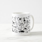Zwart-witpatroon | Cool Canine Lover's Koffiemok (Voorkant rechts)