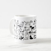Zwart-witpatroon | Cool Canine Lover's Koffiemok (Voorkant links)