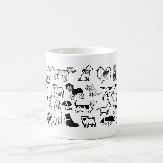 Zwart-witpatroon | Cool Canine Lover's Koffiemok (Center)