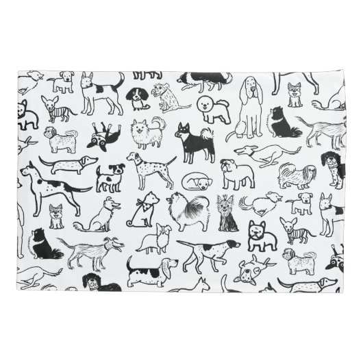 Zwart-witpatroon | Cool Canine Lover's Kussensloop (Achterkant)