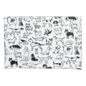 Zwart-witpatroon | Cool Canine Lover's Kussensloop (Voorkant)