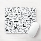 Zwart-witpatroon | Cool Canine Lover's Muismat (Met muis)