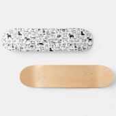 Zwart-witpatroon | Cool Canine Lover's Persoonlijk Skateboard (Horizontaal)