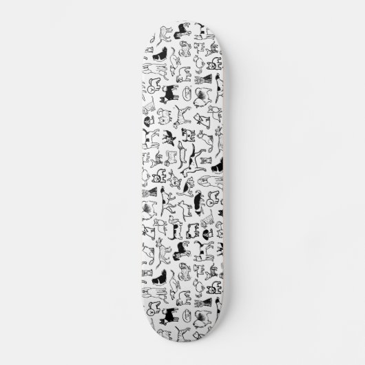 Zwart-witpatroon | Cool Canine Lover's Persoonlijk Skateboard (Voorkant)
