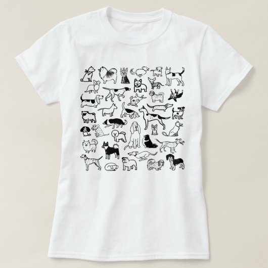Zwart-witpatroon | Cool Canine Lover's T-shirt (Design voorkant)