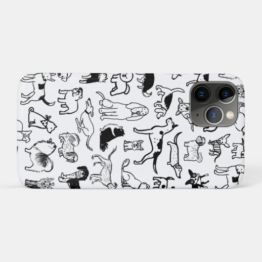 Zwart-witpatroon | Cute Canine Lover's Case-Mate iPhone Case (Achterkant (horizontaal))