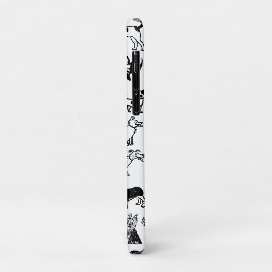 Zwart-witpatroon | Cute Canine Lover's Case-Mate iPhone Case (Achterkant/links)