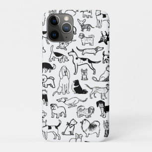Zwart-witpatroon   Cute Canine Lover's Case-Mate iPhone Case