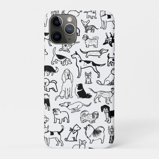 Zwart-witpatroon | Cute Canine Lover's Case-Mate iPhone Case (Achterkant)