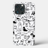 Zwart-witpatroon | Cute Canine Lover's Case-Mate iPhone Case (Achterkant)