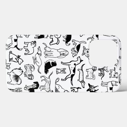 Zwart-witpatroon | Cute Canine Lover's Case-Mate iPhone Case (Achterkant (horizontaal))