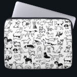 Zwart-witpatroon | Cute Canine Lover's Laptop Sleeve<br><div class="desc">Zwart-witte honden met veel hondenrassen, waaronder een beagle, Pug, Cocker Spaniel, Border Collie, Great Dane, French Bulldog, Bloodhound, Yorkshire Terrier, Shiba Inu, Basset Hound, Pit Bull, Bull Terrier, Boston Terrier, Alaskan Klee Kai, Bulldog, Dalmatian, Bichon Frise, Dachshund , Pointer, Pekingese, Chihuahua, Shih Tzu, Keeshond en Pomeranians. Een verscheidenheid aan schetsen...</div>