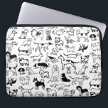 Zwart-witpatroon | Cute Canine Lover's Laptop Sleeve<br><div class="desc">Zwart-witte honden met veel hondenrassen, waaronder een beagle, Pug, Cocker Spaniel, Border Collie, Great Dane, French Bulldog, Bloodhound, Yorkshire Terrier, Shiba Inu, Basset Hound, Pit Bull, Bull Terrier, Boston Terrier, Alaskan Klee Kai, Bulldog, Dalmatian, Bichon Frise, Dachshund , Pointer, Pekingese, Chihuahua, Shih Tzu, Keeshond en Pomeranians. Een verscheidenheid aan schetsen...</div>