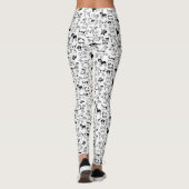 Zwart-witpatroon | Cute Canine Lover's Leggings (Achterkant)