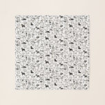 Zwart-witpatroon | Cute Canine Lover's Sjaal<br><div class="desc">Zwart-witte honden met veel hondenrassen, waaronder een beagle, Pug, Cocker Spaniel, Border Collie, Great Dane, French Bulldog, Bloodhound, Yorkshire Terrier, Shiba Inu, Basset Hound, Pit Bull, Bull Terrier, Boston Terrier, Alaskan Klee Kai, Bulldog, Dalmatian, Bichon Frise, Dachshund , Pointer, Pekingese, Chihuahua, Shih Tzu, Keeshond en Pomeranians. Een verscheidenheid aan schetsen...</div>