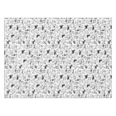 Zwart-witpatroon | Cute Canine Lover's Tafelkleed (Voorkant (Horizontaal))