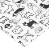Zwart-witpatroon | Cute Canine Lover's Tafelkleed (Gekanteld)
