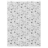 Zwart-witpatroon | Cute Canine Lover's Tafelkleed (Voorkant)
